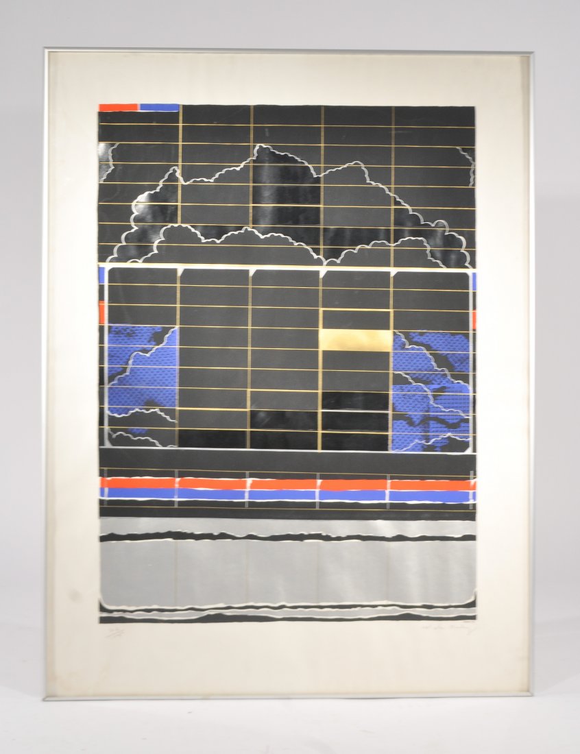 MALCOLM MORLEY (AMERICAN, B. 1931) LITHOGRAPH: Lithograph, pencil signed and editioned 26/100Dimensions: H 46.25" x W 35", sight H 36.5" x W 26.75"Condition: good, some light stains in margin