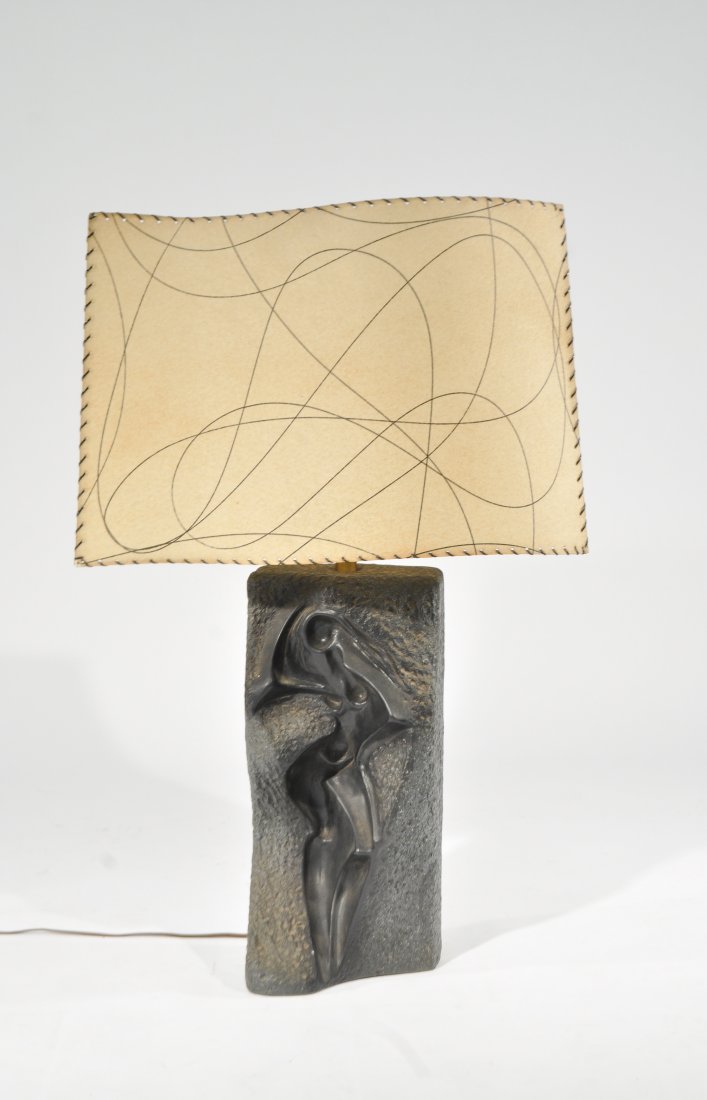 1950S MID-CENTURY ART PLASTER LAMP (1 of 9)