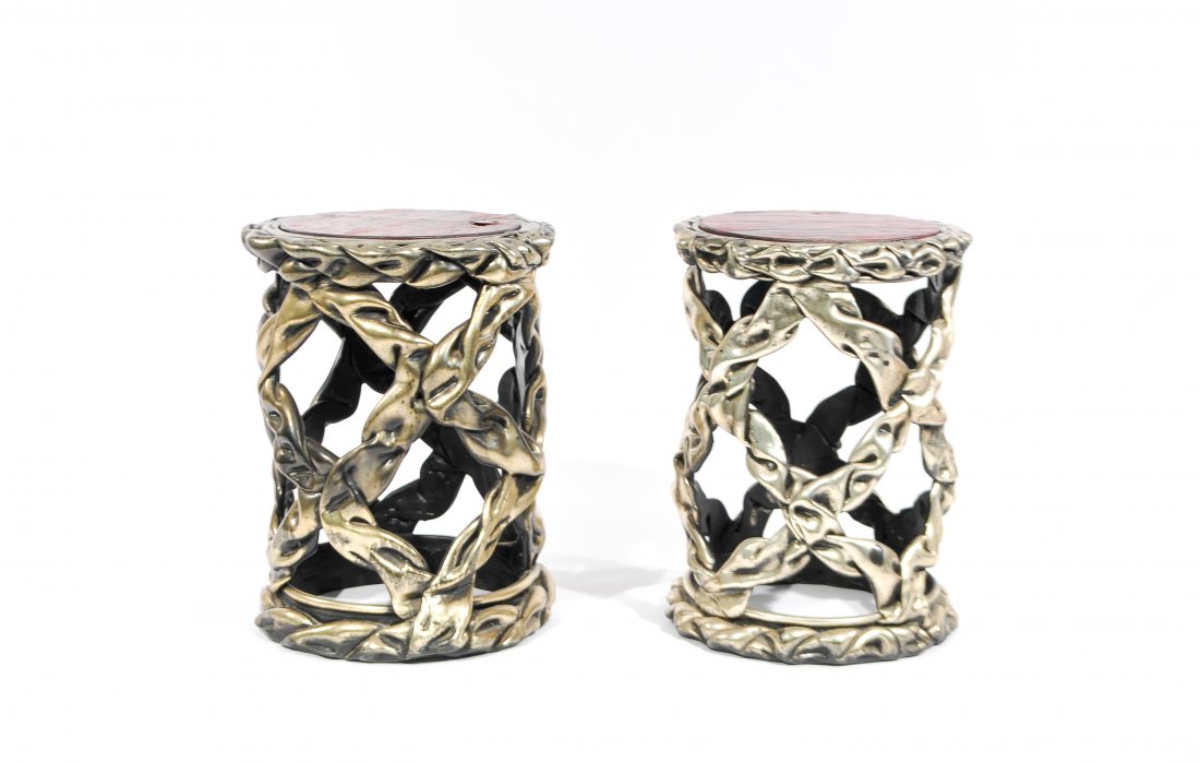 TONY DUQUETTE STYLE SIDE TABLES (1 of 7)