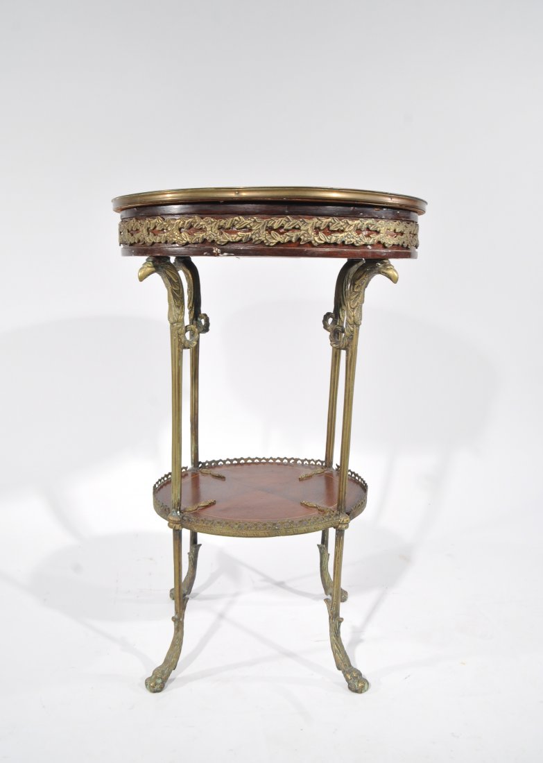 FRENCH BRONZE MOUNTED SIDE TABLE (1 of 9)