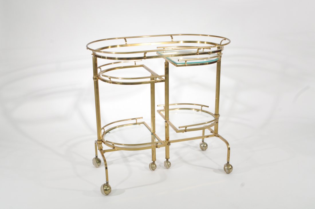 MID-CENTURY BRASS BAR CART (1 of 9)