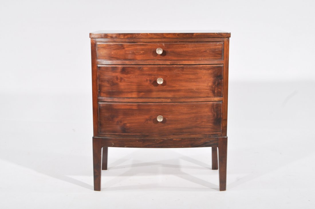 THORALD MADSEN CUBAN MAHOGANY PETITE DRESSER: Marked to inside drawerDimensions: H 25.5" x W 22" x D 15"Condition: some light finish wear