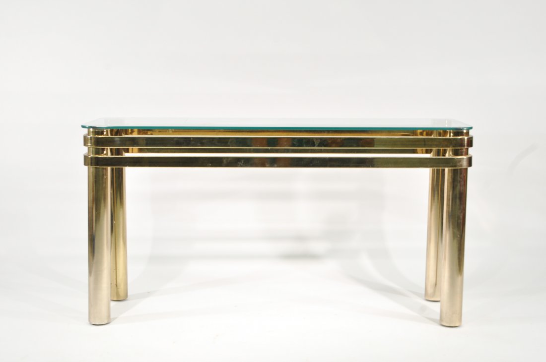 MID-CENTURY BRASS CONSOLE (1 of 8)