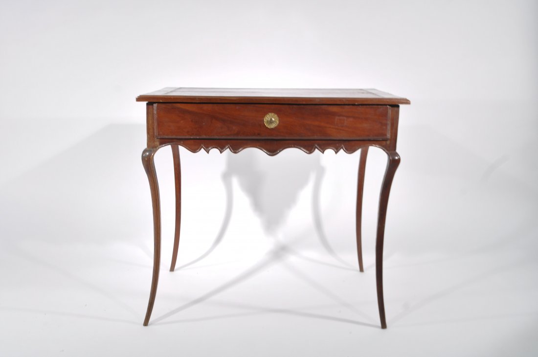 LOUIS XV FRENCH MAHOGANY WRITING TABLE (1 of 8)