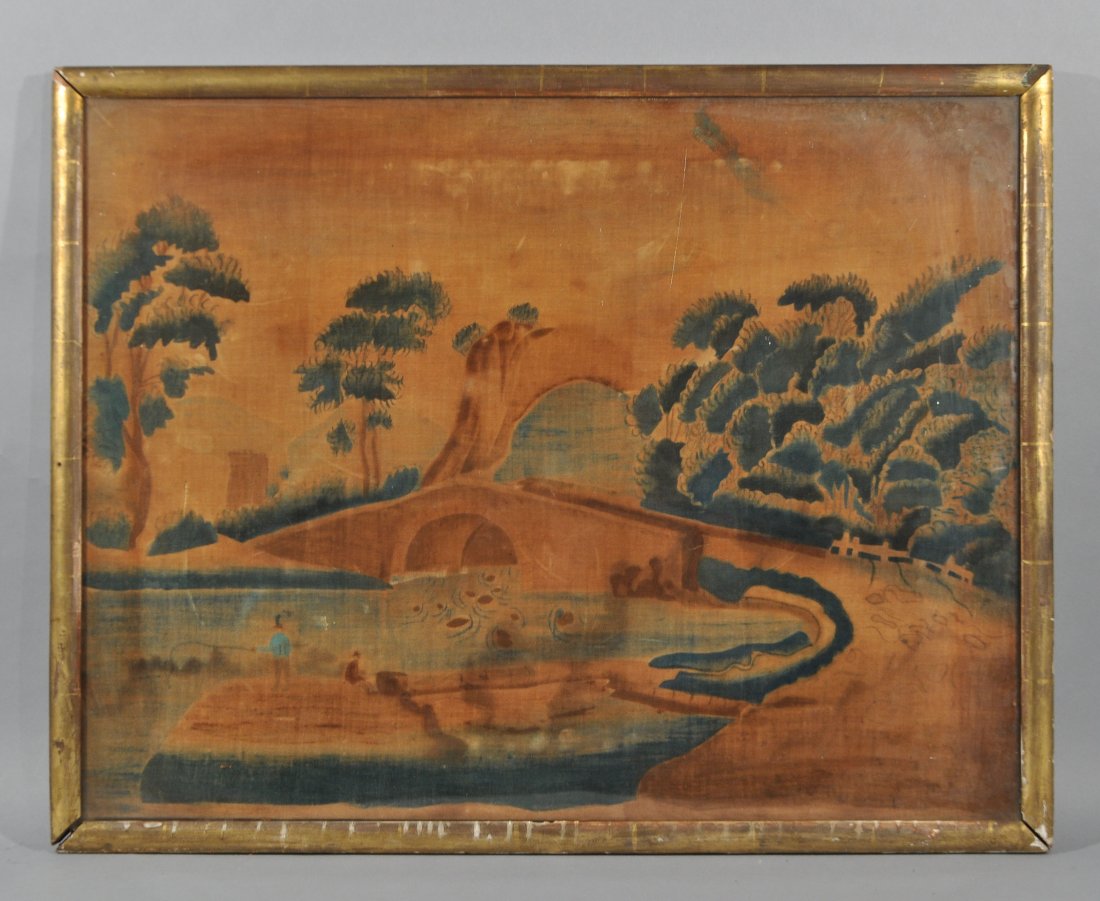 19TH C. THEOREM FOLK ART PAINTING (1 of 8)