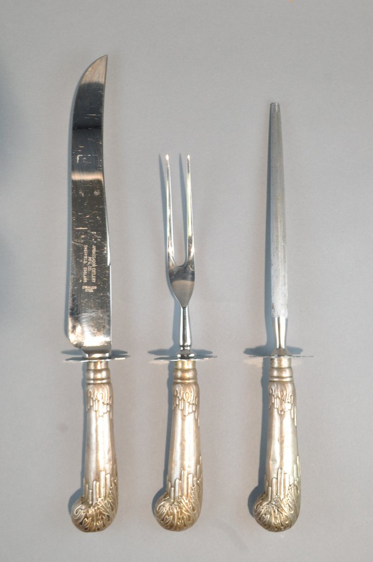 ENGLISH STERLING SILVER CARVING SET (1 of 8)