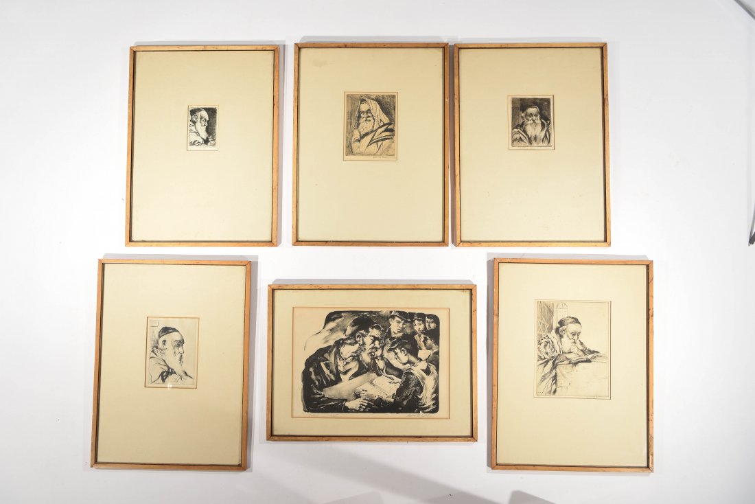 (6) GROUPING OF JEWISH ENGRAVINGS (1 of 8)