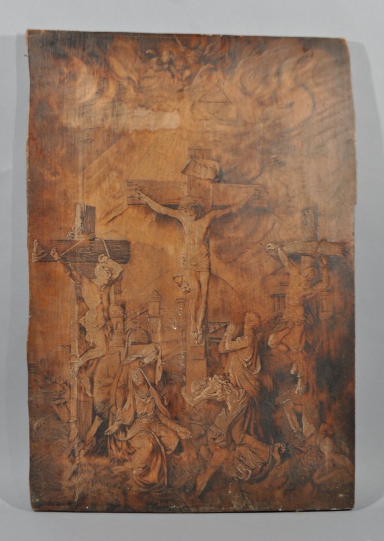 CARVED RENAISSANCE WOODBLOCK PANEL (1 of 9)