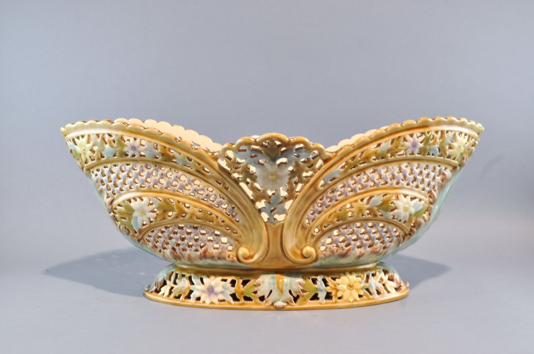 ZSOLNAY PECS PORCELAIN LARGE SERVING BOWL (1 of 8)