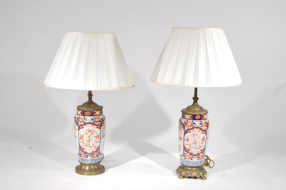 PAIR OF 19TH C. IMARI LAMPS (1 of 10)