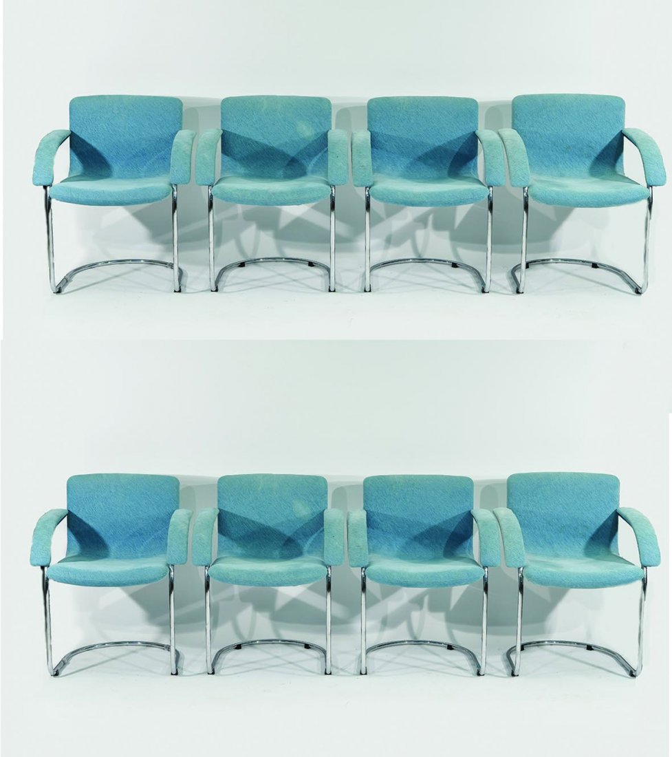 (8) SAPORITI ITALIA CANTILEVERED DINING CHAIRS (1 of 9)