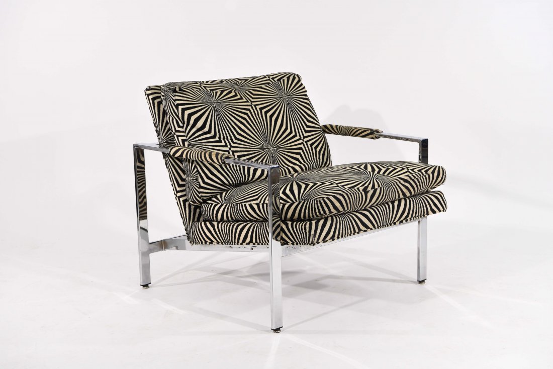 MILO BAUGHMAN MID-CENTURY CHROME LOUNGE CHAIR (1 of 8)