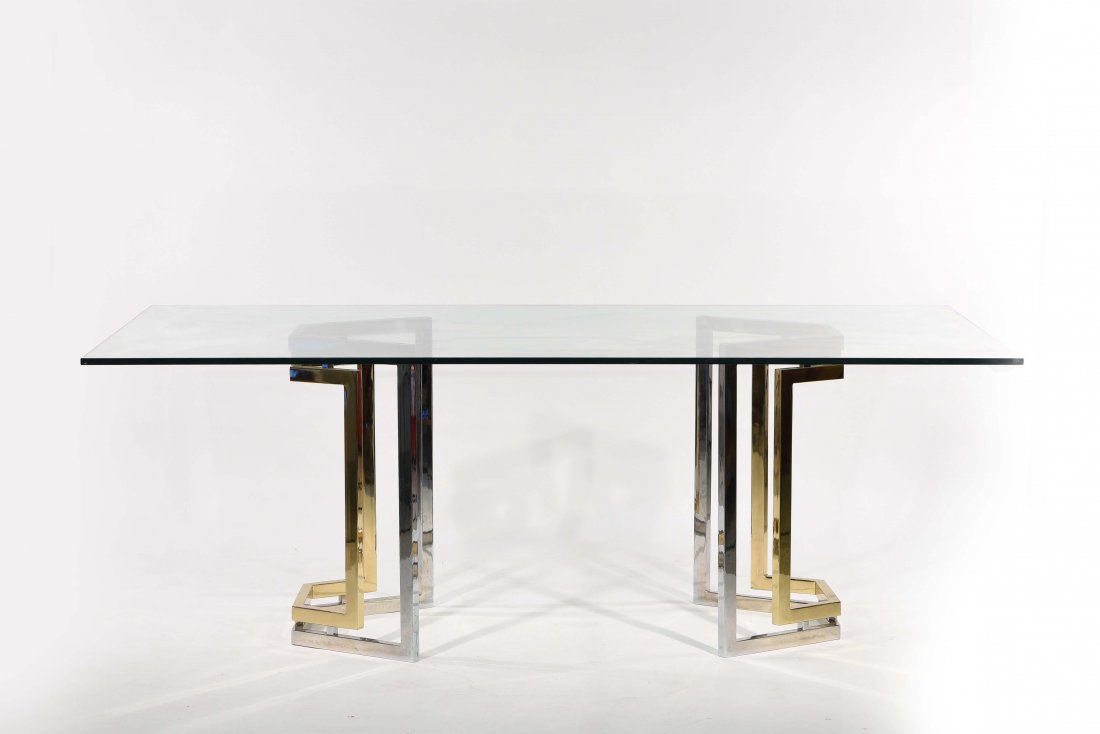 ROMEO REGA STYLE GLASS DINING TABLE (1 of 8)