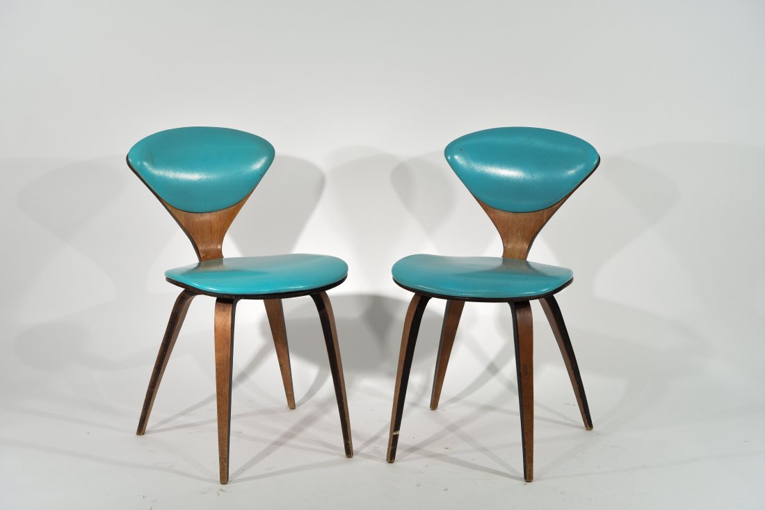 PAIR OF NORMAN CHERNER; PLYCRAFT SIDE CHAIRS (1 of 9)