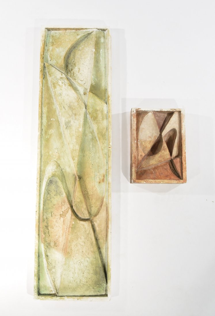 (2) ELIZABETH NUWBURG ABSTRACT PLASTER SCULPTURES (1 of 9)