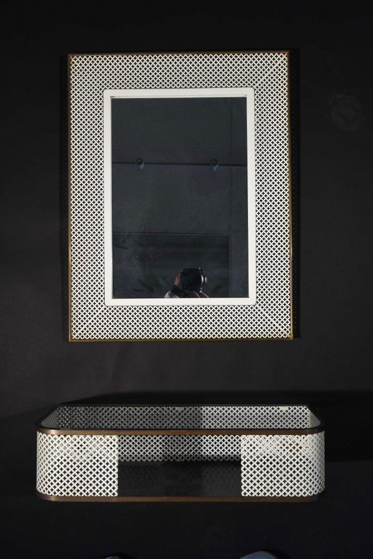 ARTIMETA SOEST PERFORATED MIRROR & CONSOLE (1 of 8)
