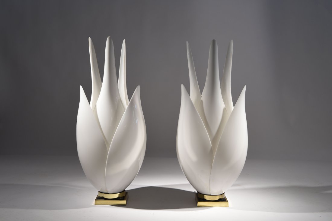 (2) LARGE ROUGIER ACRYLIC TABLE LAMPS (1 of 8)