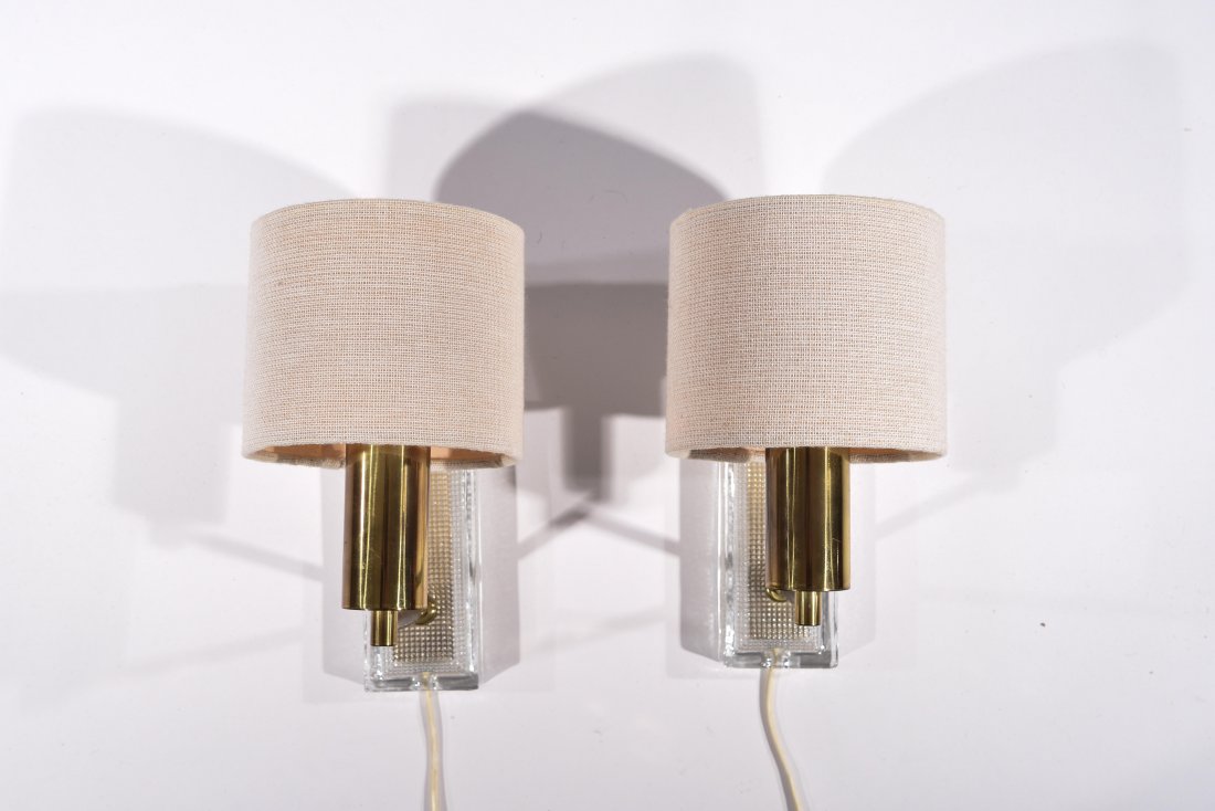 PAIR OF CARL FAGERLUND; ORREFORS SCONCES (1 of 9)