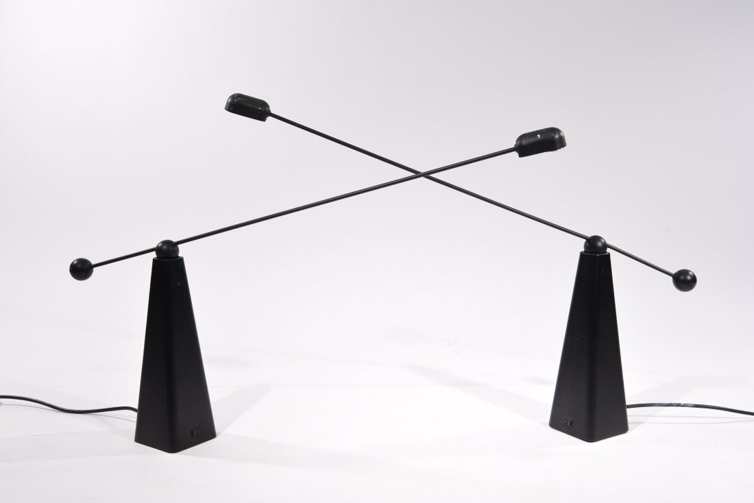 PAIR OF RON REZEK 'ORBIS' TABLE LAMPS (1 of 8)