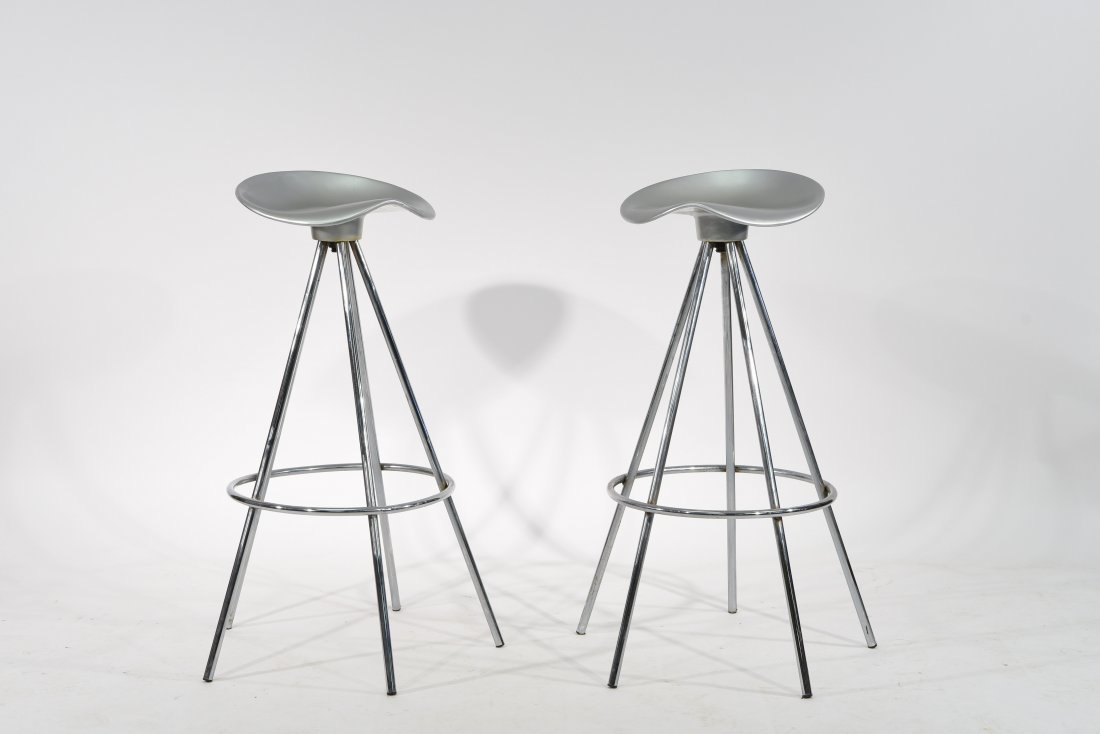 PAIR OF PEPE CORTES; AMAT BAR STOOLS (1 of 8)