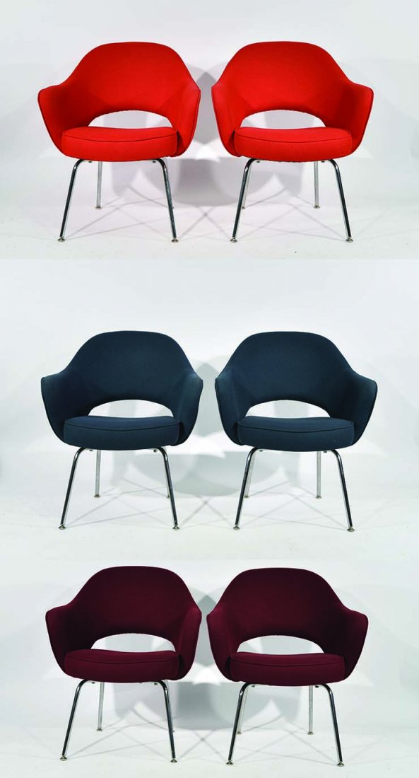 (6) EERO SAARINEN; KNOLL EXECUTIVE ARMCHAIRS (1 of 9)