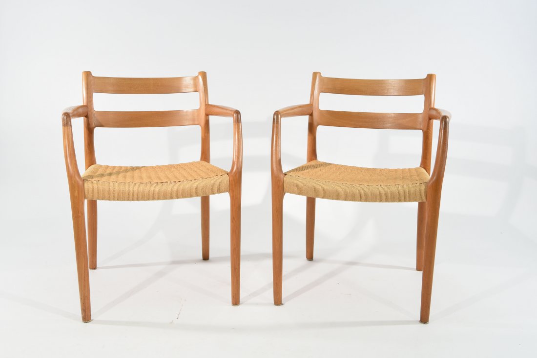 PAIR OF N.O. MOLLER DANISH ARMCHAIRS (1 of 10)