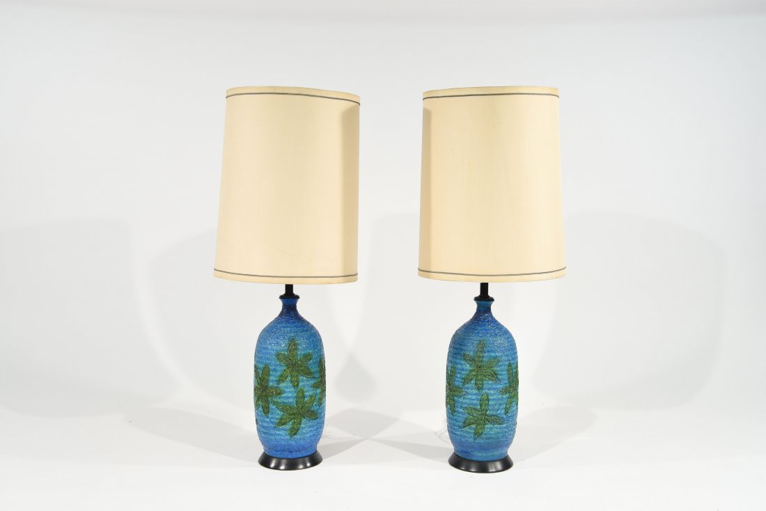 PAIR QUARTITE CREATIVE CORP. CERAMIC LAMPS (1 of 10)