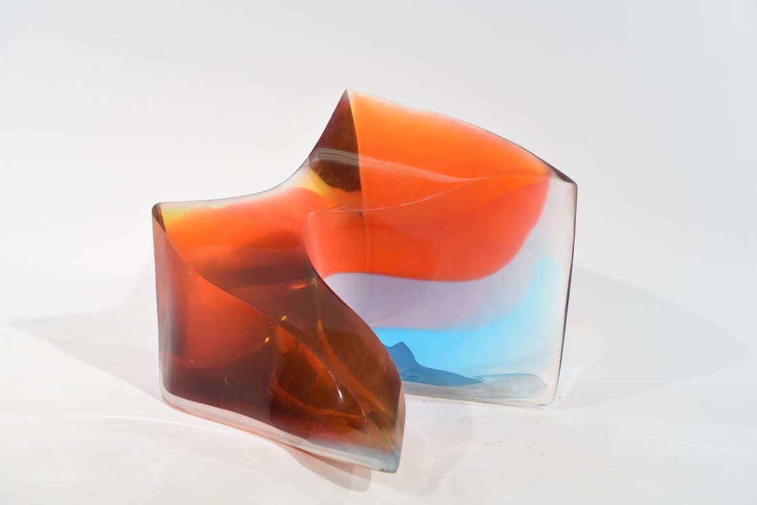 NORMAN MERCER STYLE WAVE-FORM LUCITE SCULPTURE (1 of 9)