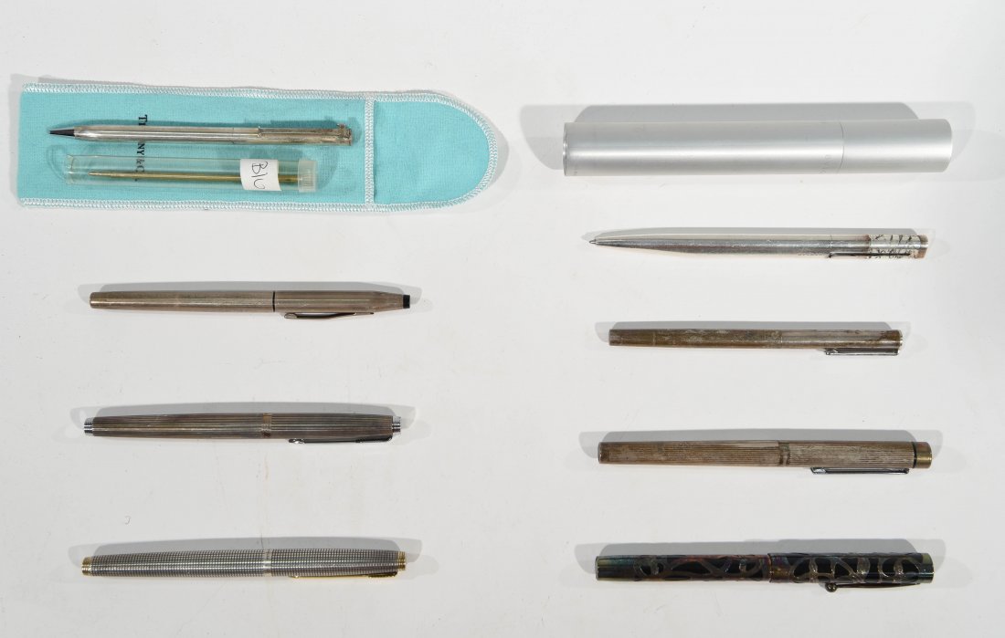 GROUPING OF STERLING SILVER BALL POINT PENS (1 of 7)