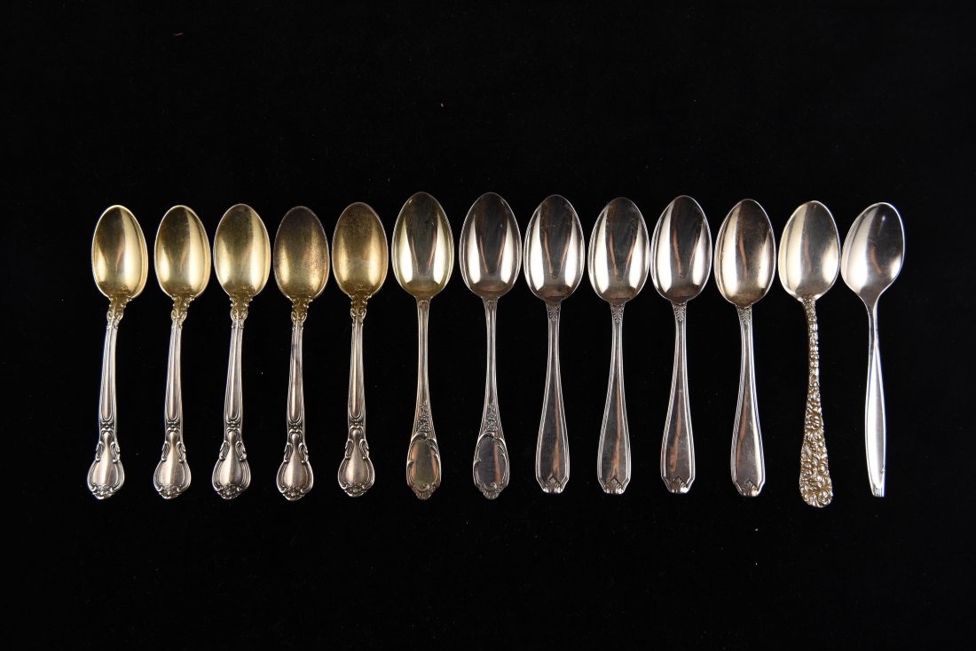 STERLING DEMITASSE SPOONS INCL BUCCELLATI & GORHAM (1 of 8)