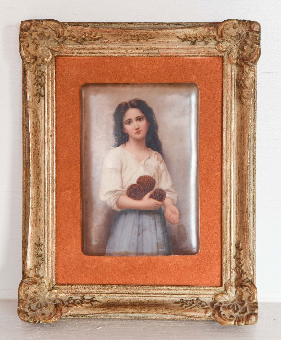 SIGNED WAGNER KPM PORCELAIN PLAQUE (1 of 5)