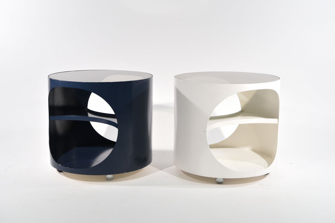 PAIR OF JOE COLOMBO STYLE SIDE TABLES (1 of 9)