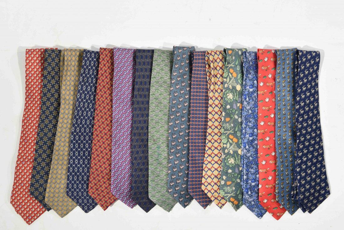 GROUPING OF HERMES TIES (1 of 7)