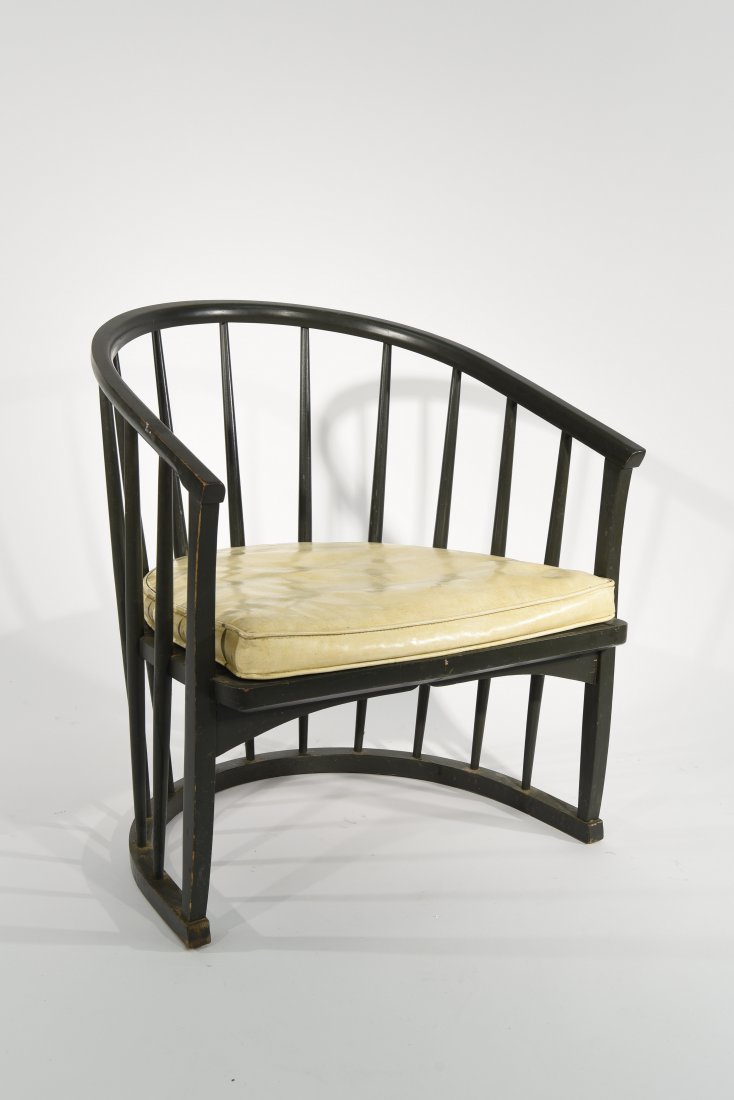 JOHN VAN KOERT; DREXEL BARREL BACK LOUNGE CHAIR (1 of 8)
