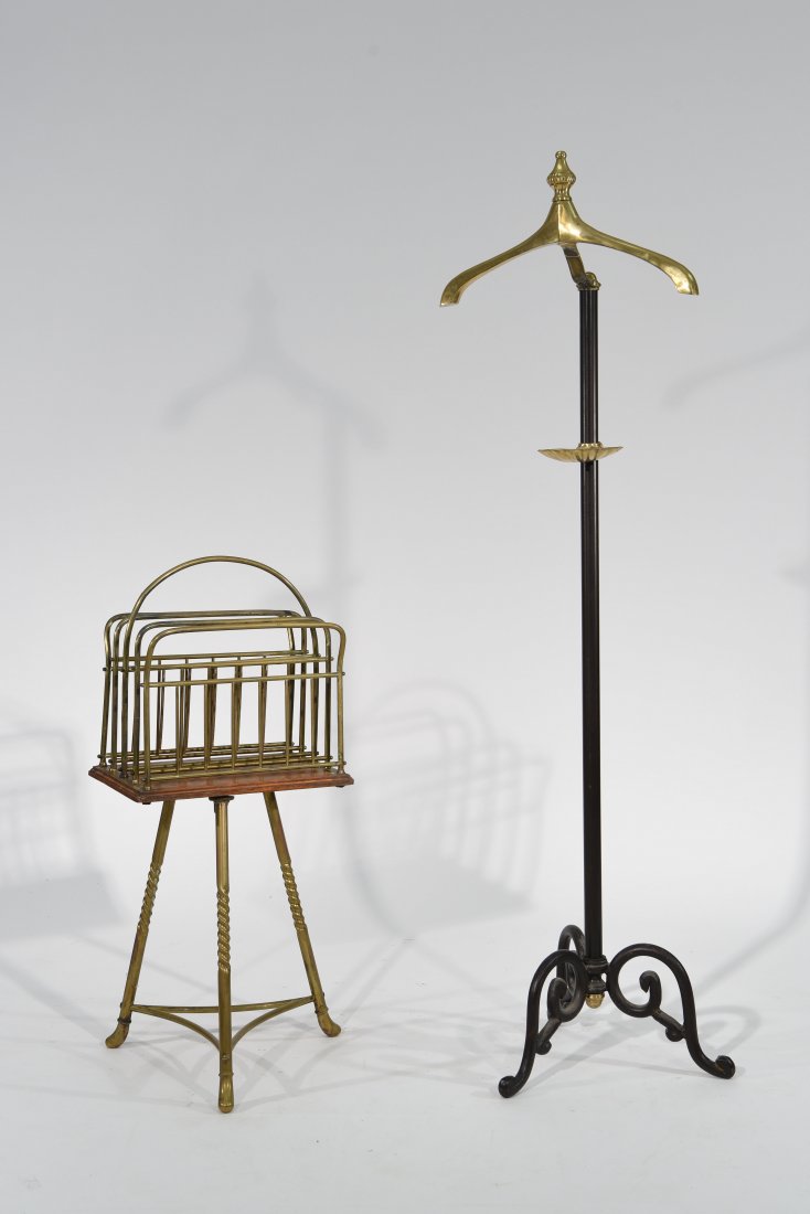 BRASS GROUPING INCL VALET & MAGAZINE RACK (1 of 10)