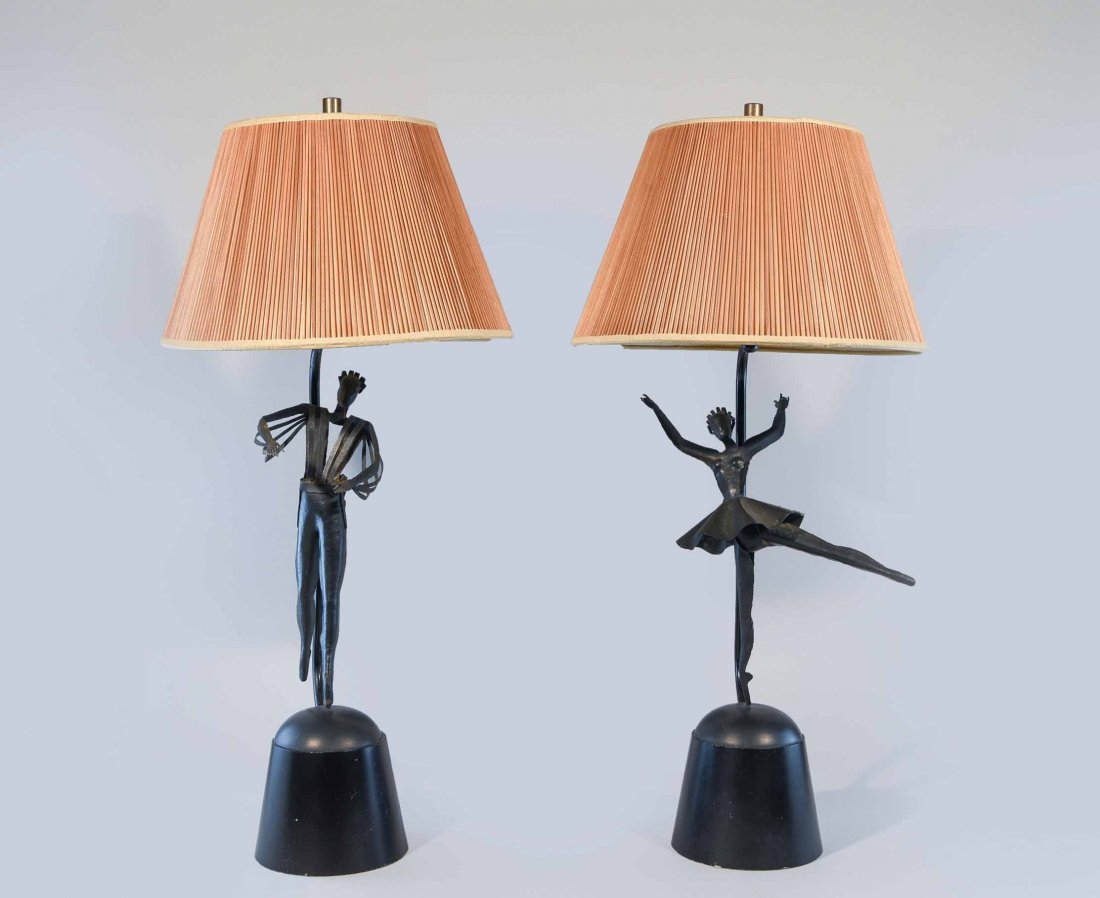 PAIR OF MID-CENTURY DANCER LAMPS (1 of 10)