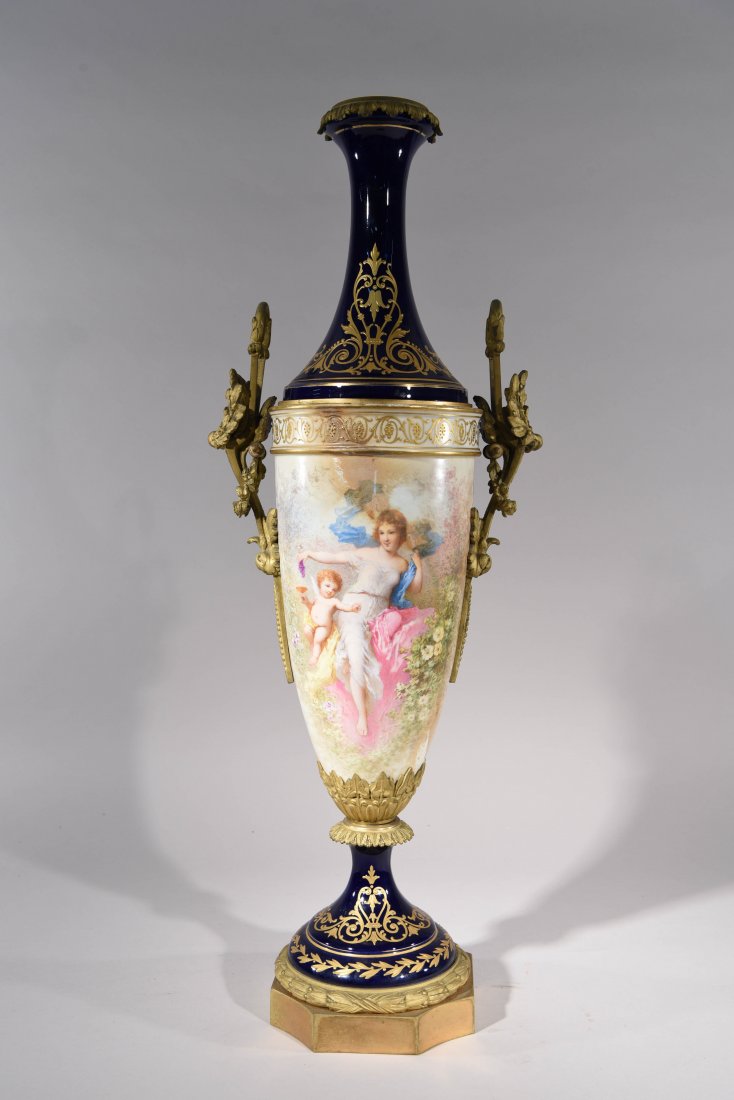 LARGE PORCELAIN SEVRES URN /LAMP (1 of 10)