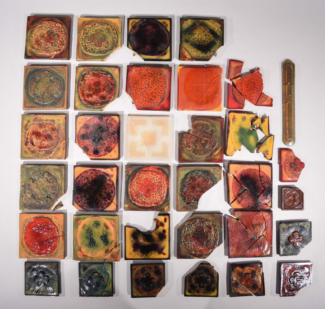 GROUPING OF TIFFANY GLASS TILE FRAGMENTS (1 of 10)