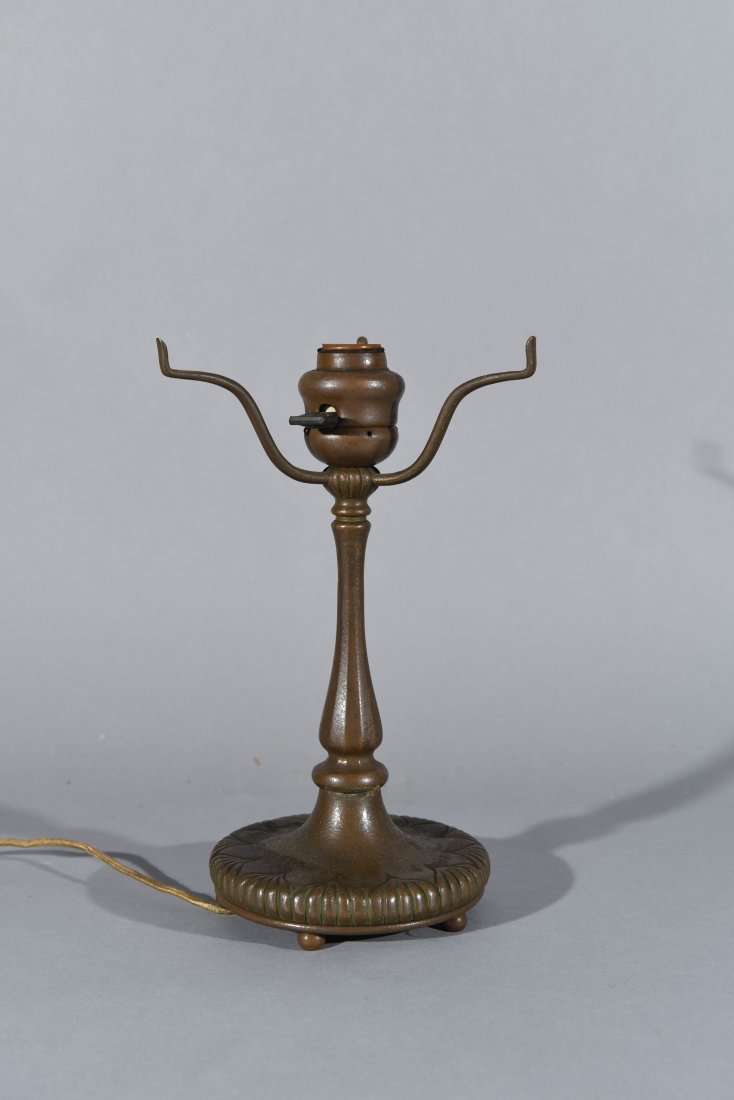 TIFFANY STUDIOS  BRONZE LAMP BASE (1 of 6)