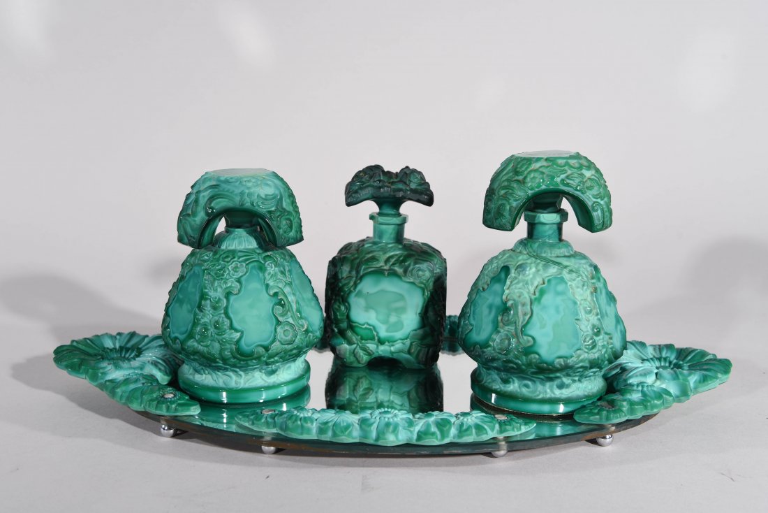 MALACHITE GLASS GROUPING (1 of 9)