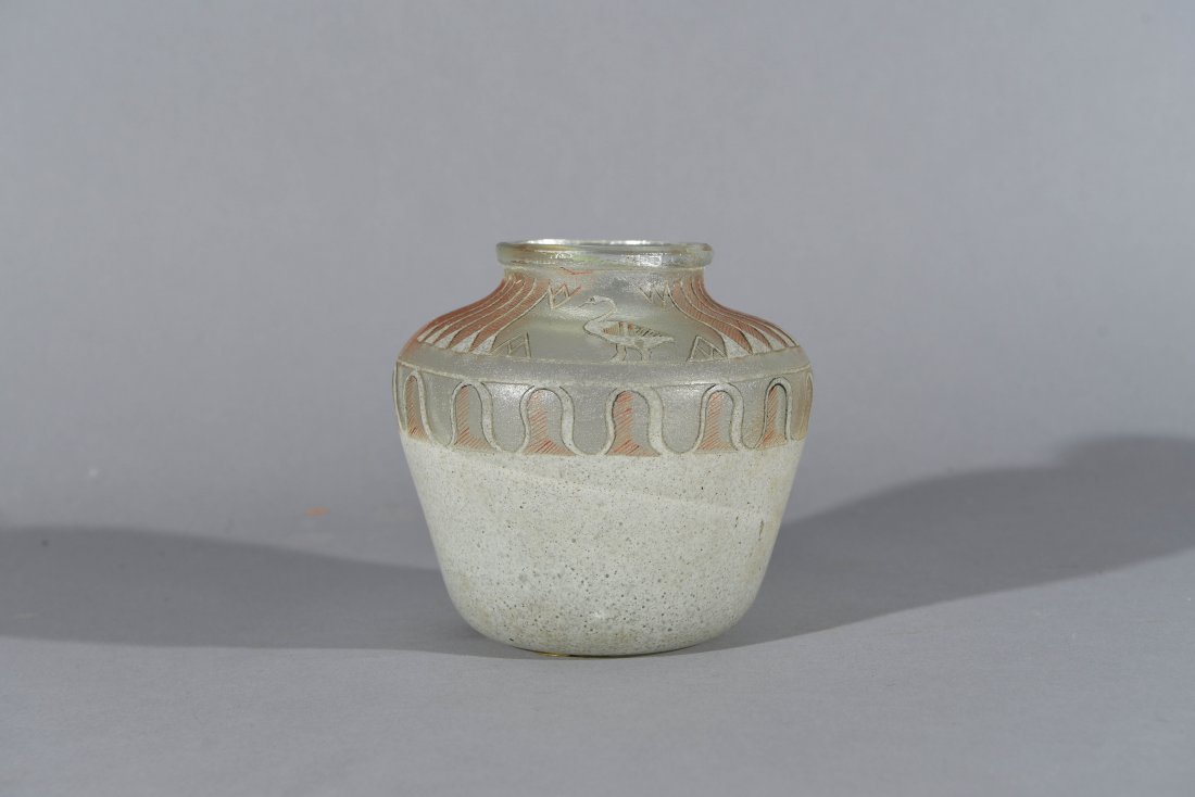 GREEK ART GLASS VASE EXHIBITED AT 1939 WORLDS FAIR (1 of 7)