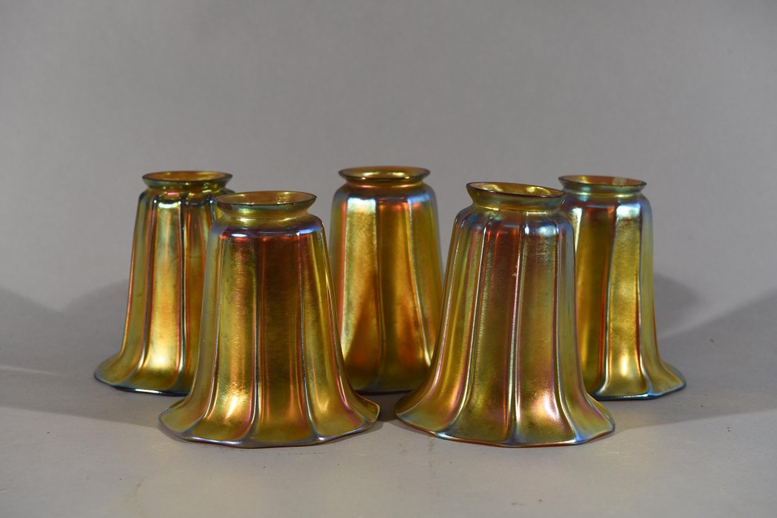 5 STEUBEN GLASS SHADES (1 of 6)