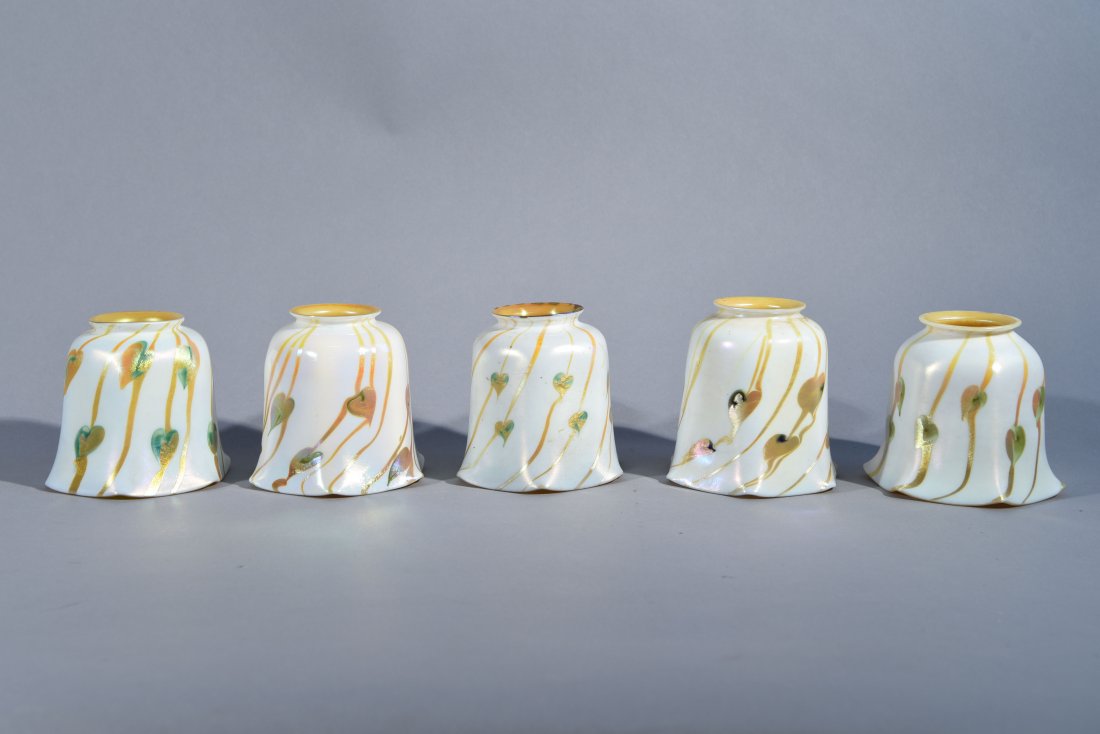 5 FORSTORIA GLASS SHADES (1 of 9)