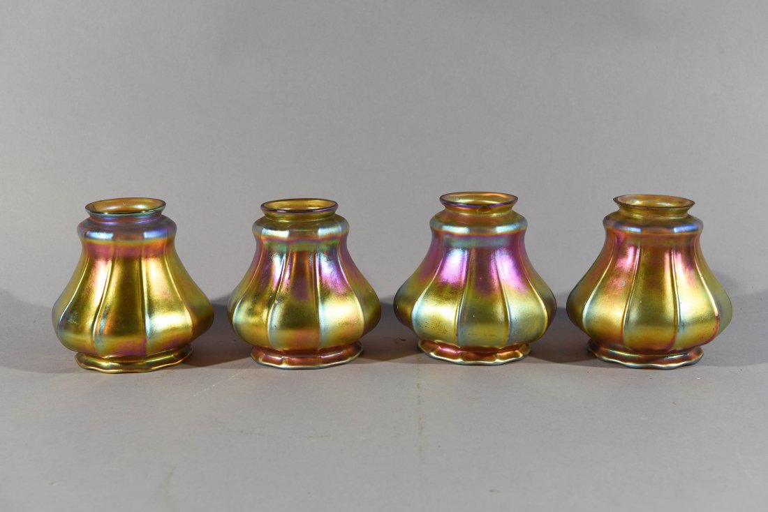 4 STEUBEN GLASS SHADES (1 of 6)