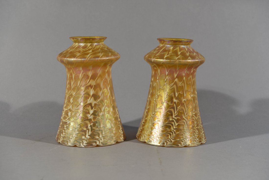 TWO LUSTRE ART SHADES (1 of 6)