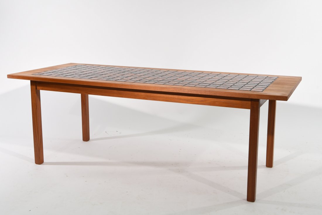 DANISH TEAK AND TILE TOP TABLE (1 of 9)