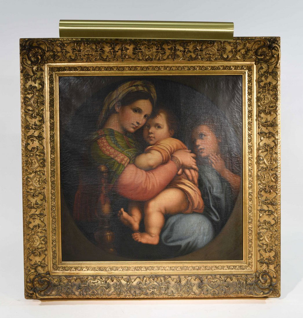 18TH C. AFTER RAPHAEL, "MADONNA AND CHILD" (1 of 8)