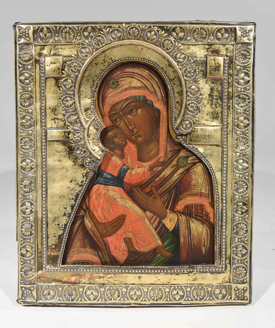 RUSSIAN ORTHODOX ICON - THE VLADIMIR MOTHER OF GOD (1 of 8)