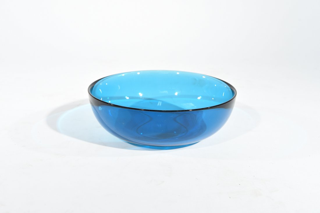 SVEN PALMQUIST; ORREFORS "SELENA" GLASS BOWL: C.1960s. Mark to bottom. Dimensions: H 3" x 8.75" (Diameter)Condition: Subtle scratching to bottom.
