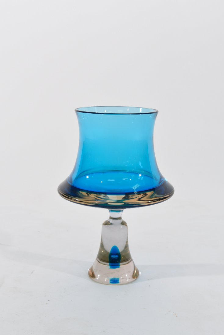 ITALIAN MURANO GLASS GOBLET VASE (1 of 6)